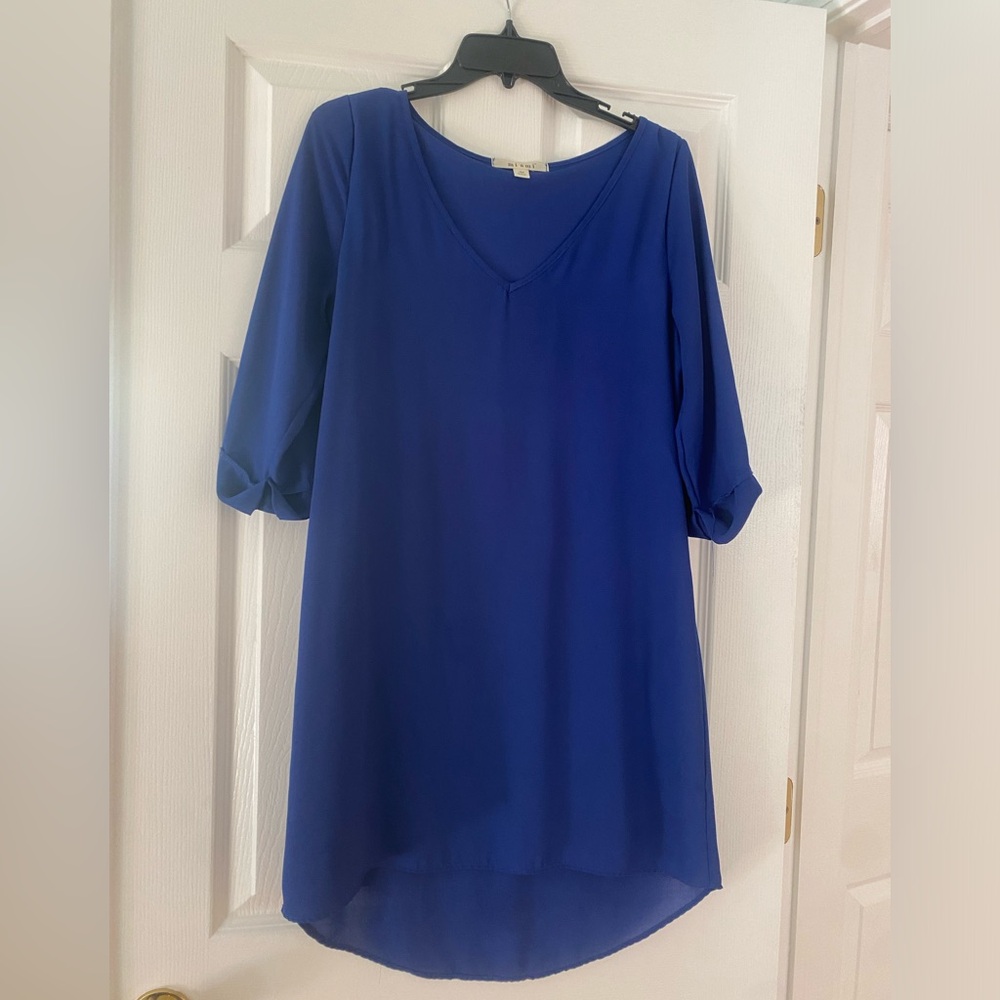 Blue 3/4 sleeve dress